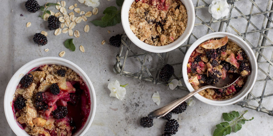 Air Fryer Fruit Crisp With no Added Sugar