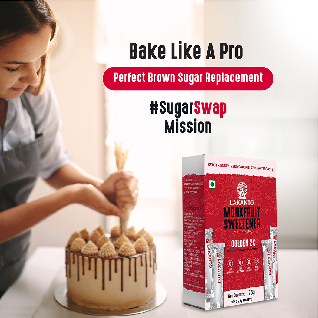 Golden Monkfruit Sweetner 30 Sticks (Pack of 2)