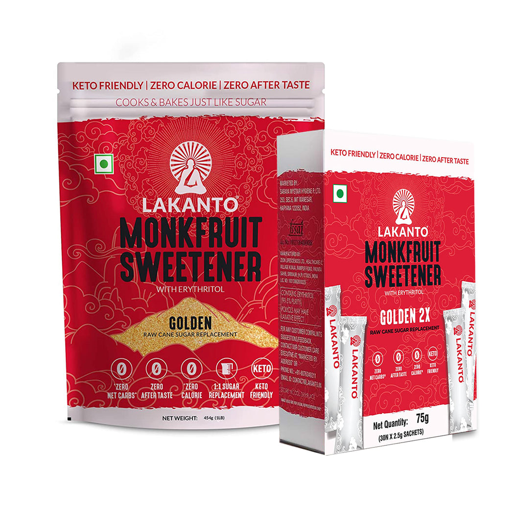 Golden Monkfruit Sweetner 454g + Golden Monkfruit Sweetner 30 Sticks