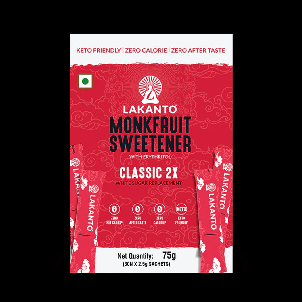 Classic 2X Monk fruit Sweetener (30N Sachets)