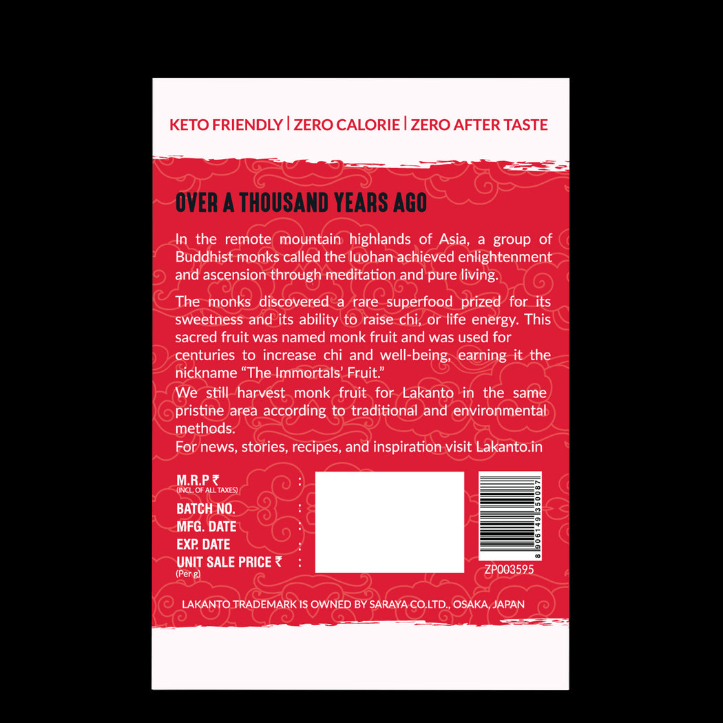 GOLDEN 2X MONK FRUIT SWEETENER (30N SACHETS)