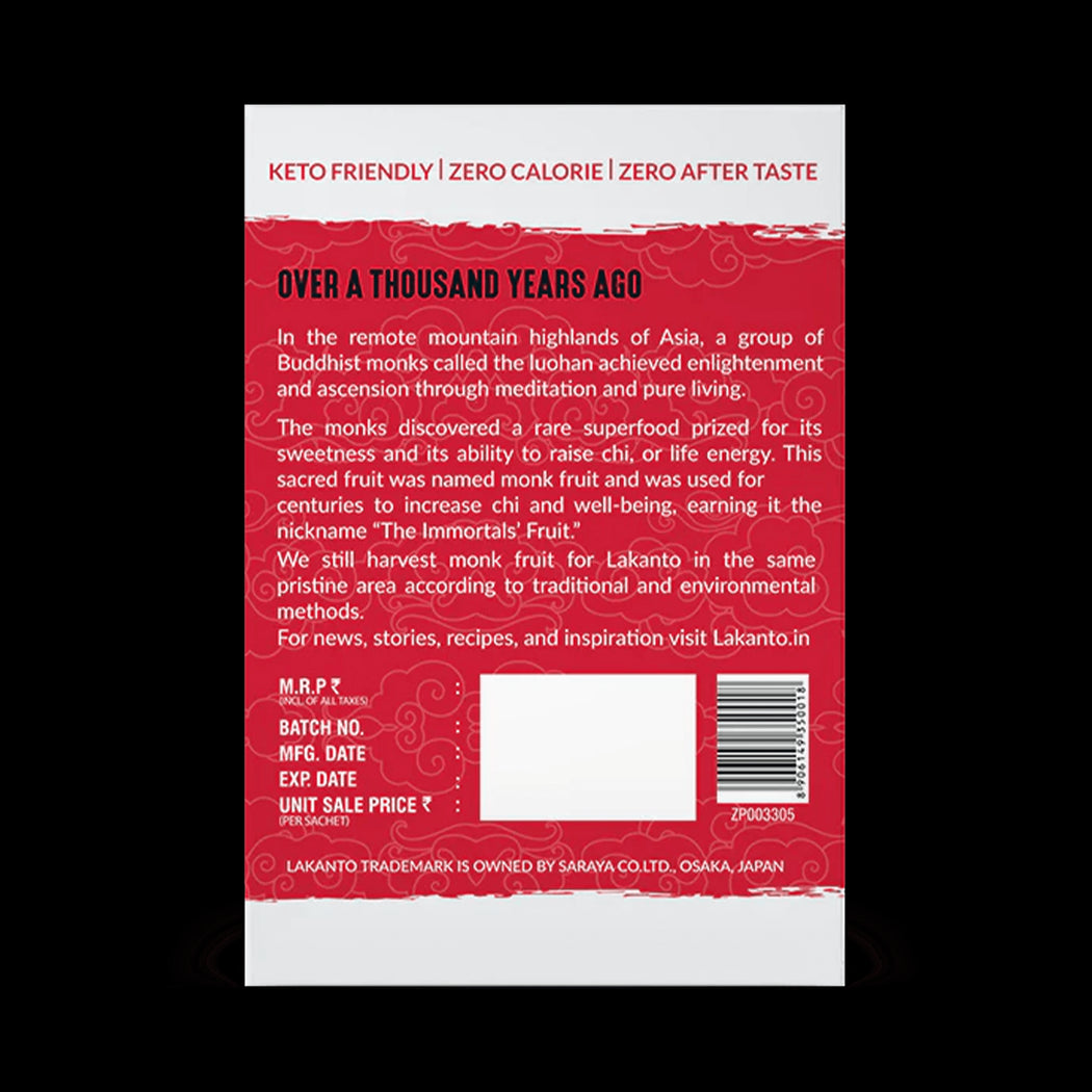 Classic 2X Monk fruit Sweetener (30N Sachets)